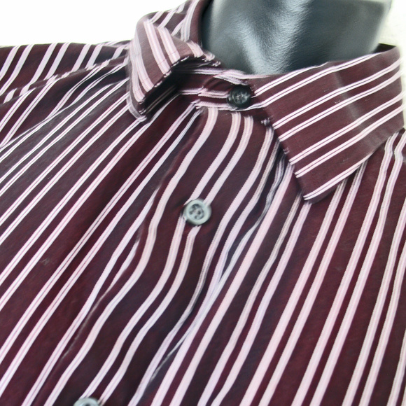 Men’s Apt 9 SlimFit Button Down Dress Shirt-Purple - Picture 5 of 8